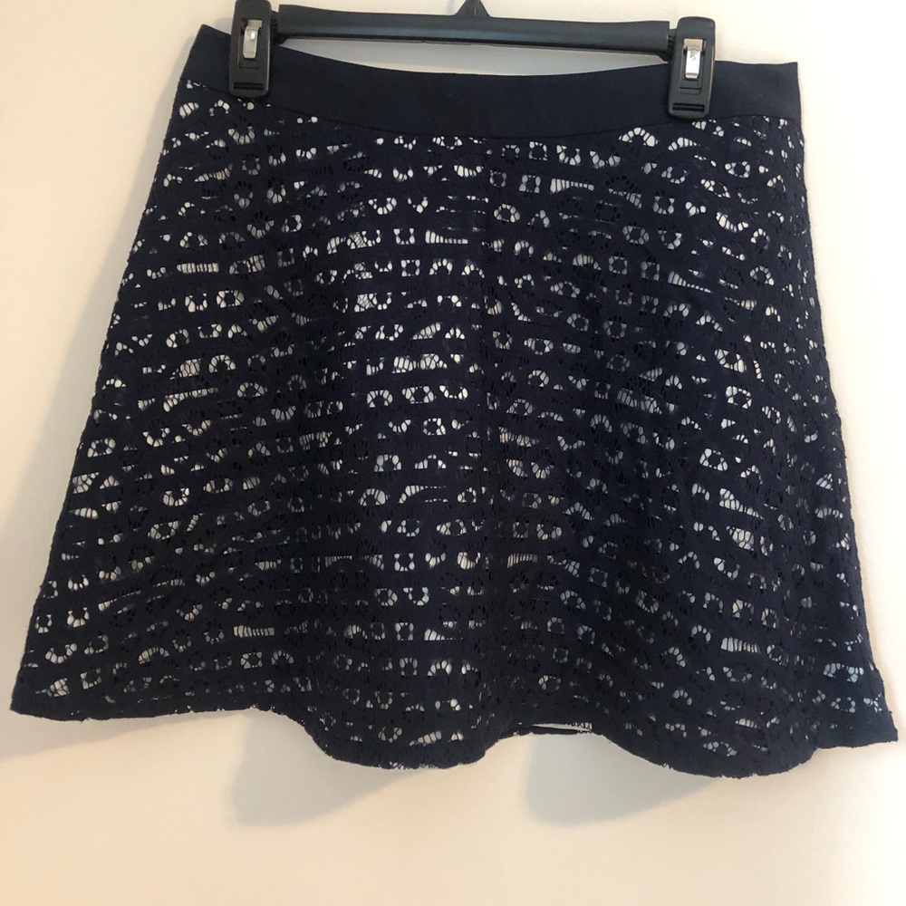 Navy and white lace skirt | Size 4